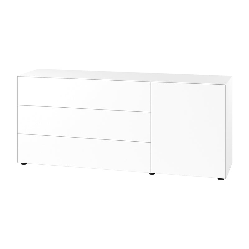 Piure - Nex Pur Box Sideboard | mit Türen und Schubkästen / 180 x 75 x 48 cm / weiß RAL 9016