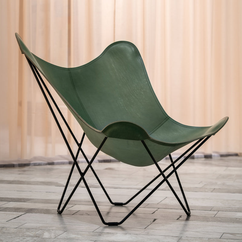 cuero - Pampa Mariposa Butterfly Chair | grass green/schwarz