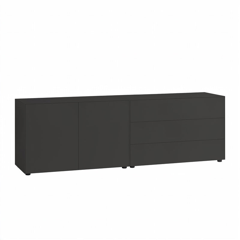 Piure - Nex Pur Box Sideboard-Kombination mit Türen und Schubkästen | graphit