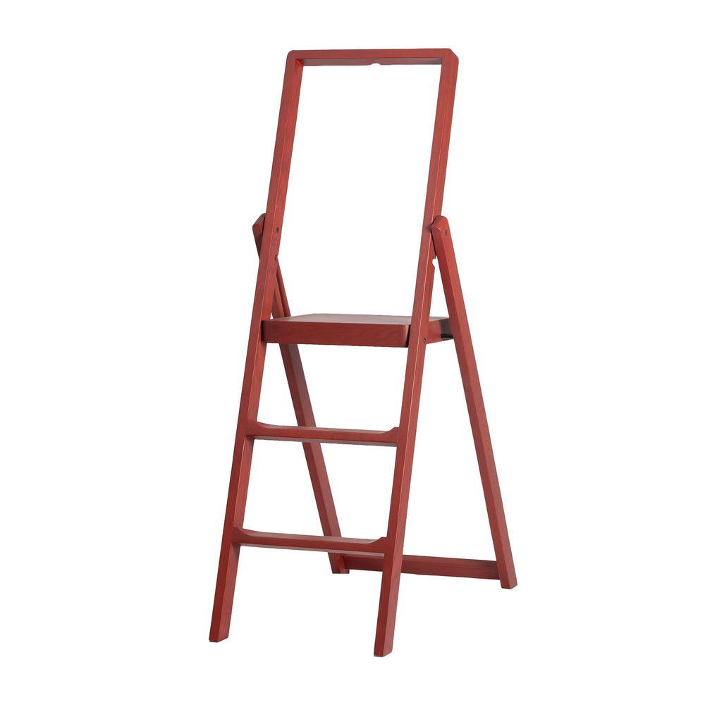 Design House Stockholm - Step Klappleiter | Eiche gebeizt, rot