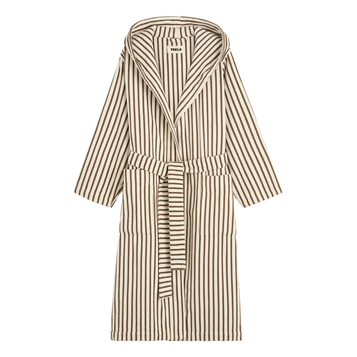 Tekla - Terry Bademantel mit Kapuze | L / Kodiak Stripes, M / Kodiak Stripes, S / Kodiak Stripes