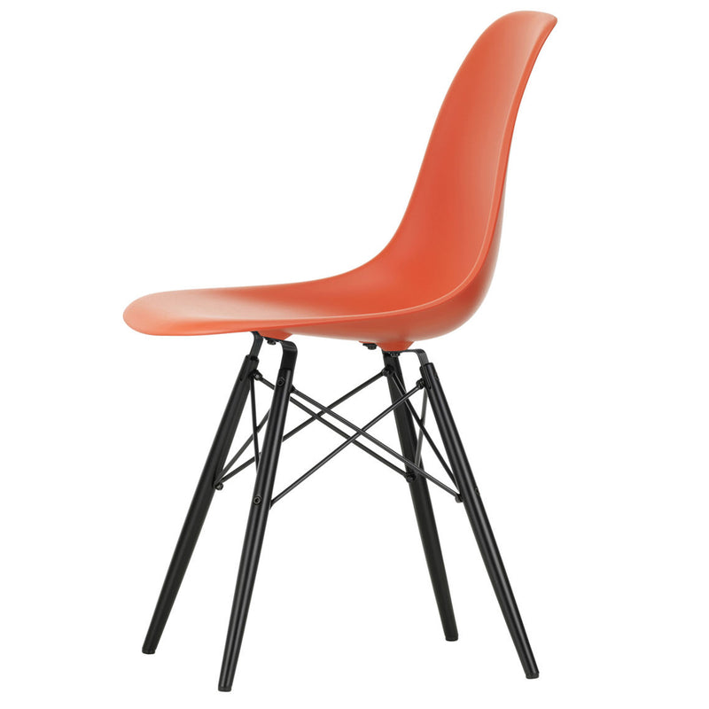 Vitra - Eames Plastic Side Chair DSW RE | Poppy Red / Ahorn dunkel