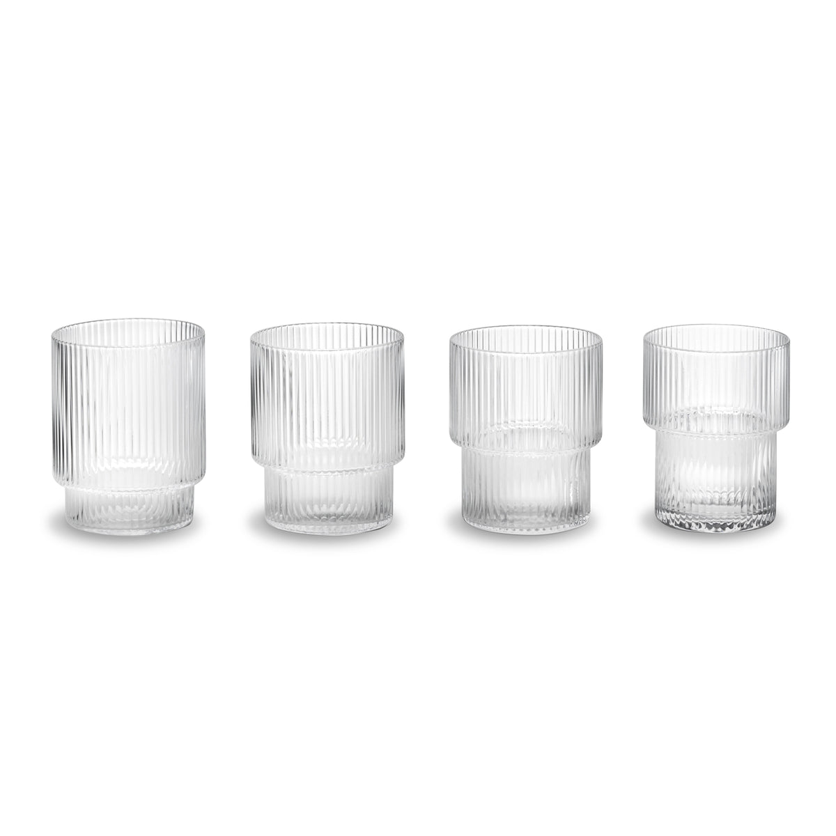 Ferm Living - Ripple Trinkgläser (4er-Set) | clear