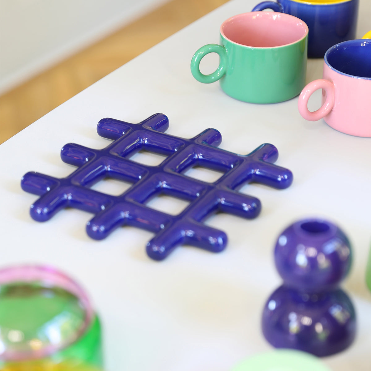 &amp;klevering - Trivet Untersetzer | blau